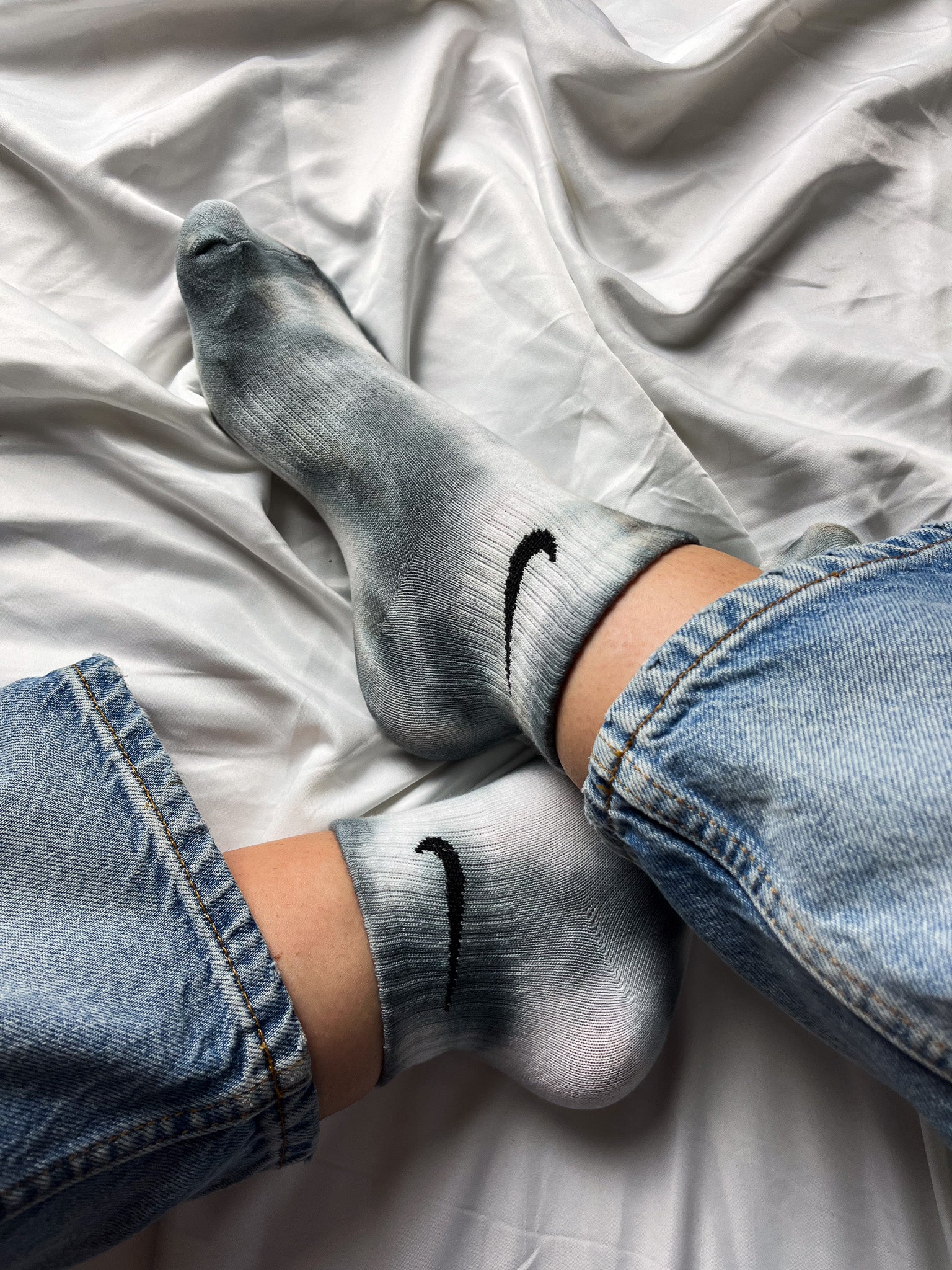 SICKBOY MARKET Noir Chaussettes Nike Tie Dye fabriquees en Italie