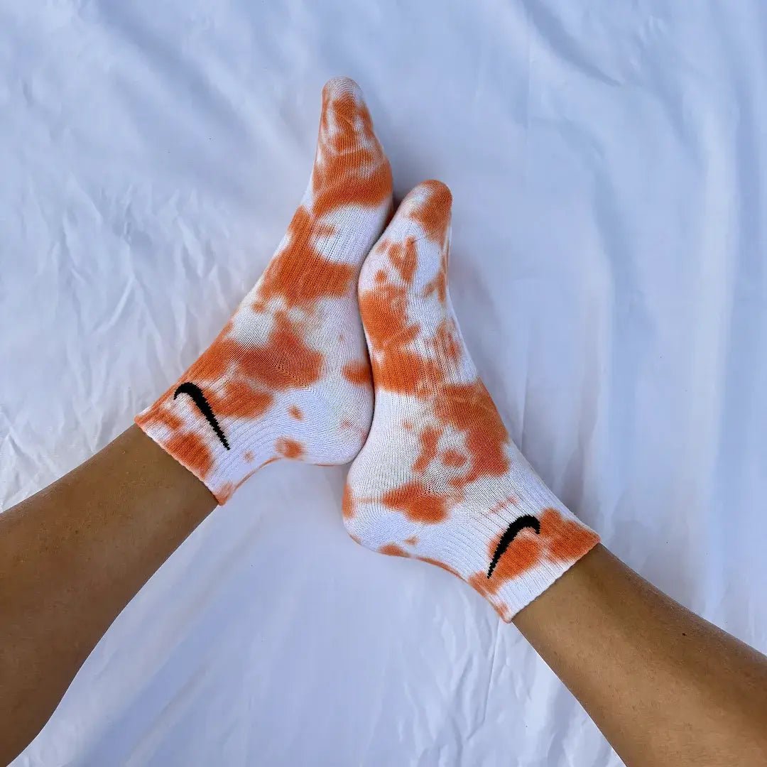 Arancio - Calzini Nike Tie Dye Caviglia - SICKBOY MARKET