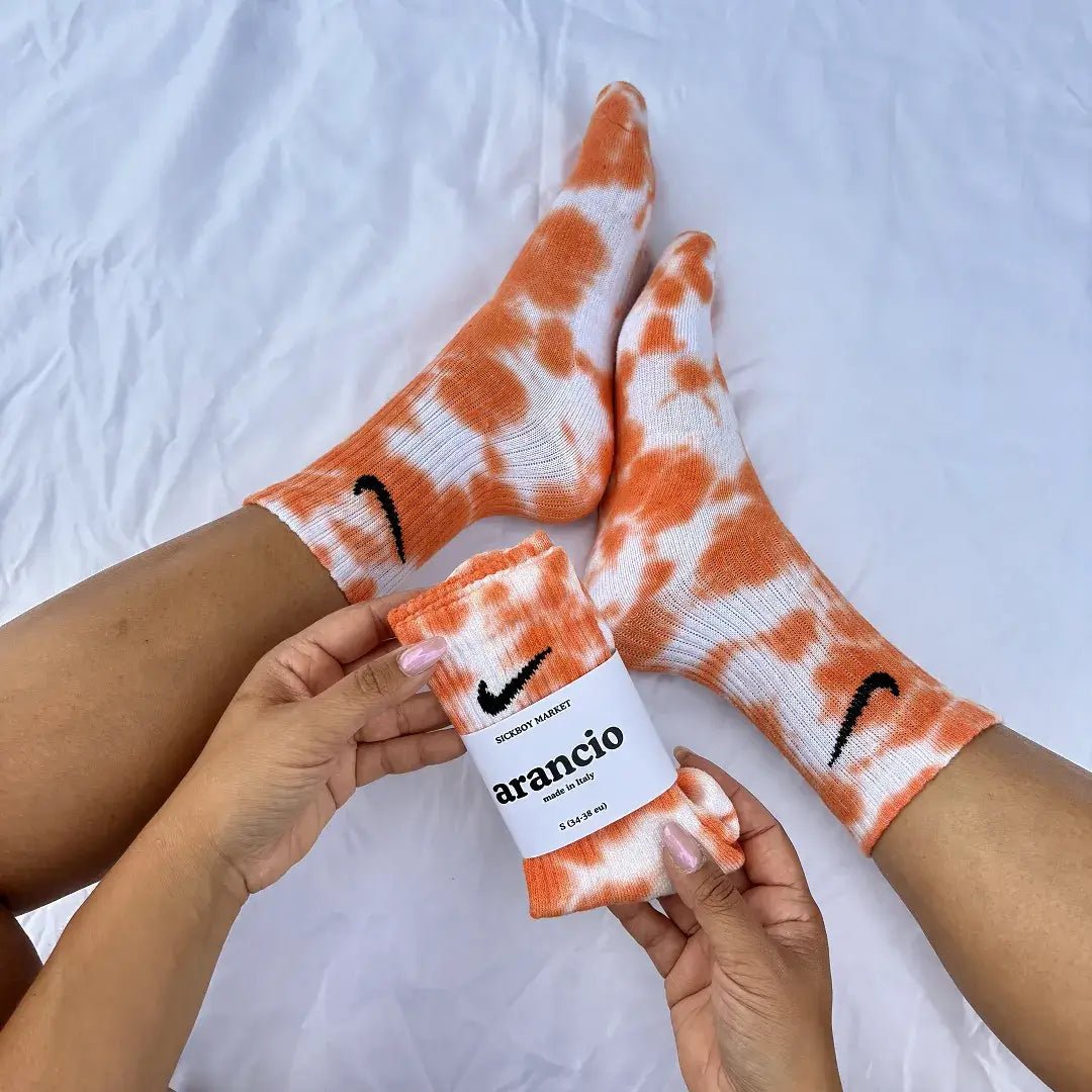 Arancio - Calzini Nike Tie Dye Polpaccio - SICKBOY MARKET