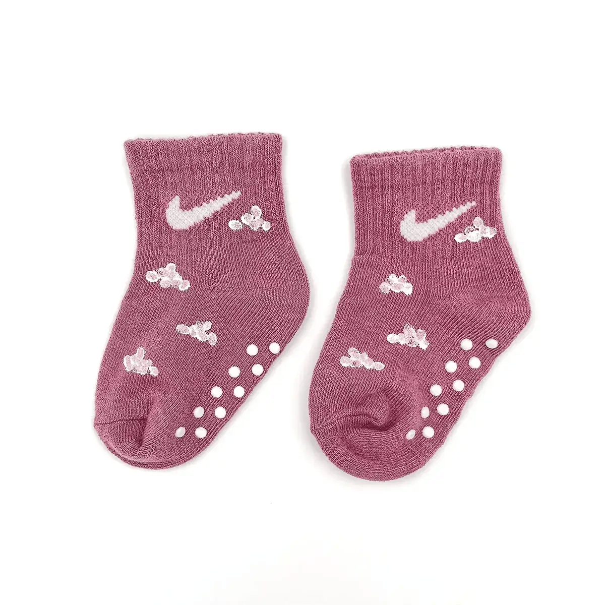 Bimba Rosa - Set 3 Calzini Nike Bebè Dipinti A Mano - SICKBOY MARKET