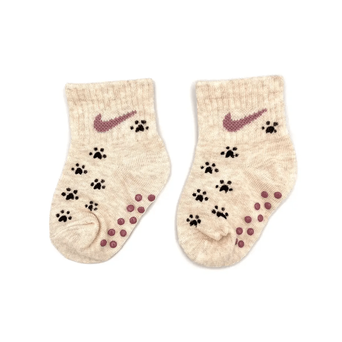 Bimba Rosa - Set 3 Calzini Nike Bebè Dipinti A Mano - SICKBOY MARKET