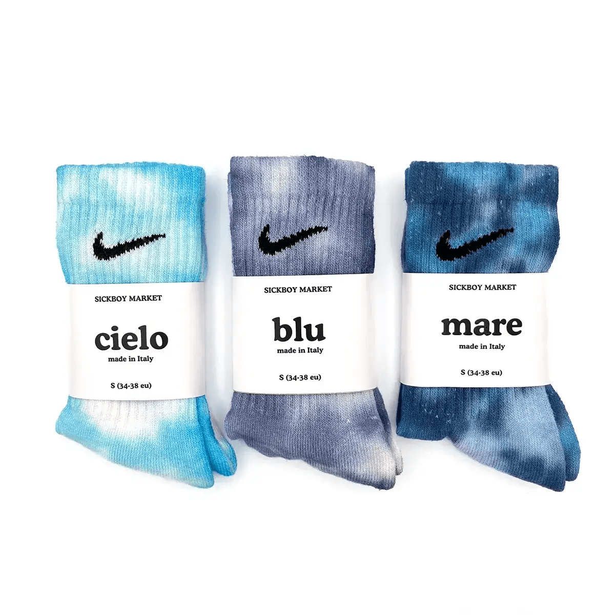 Blue Pack - Set 3 Calzini Nike Tie Dye - SICKBOY MARKET