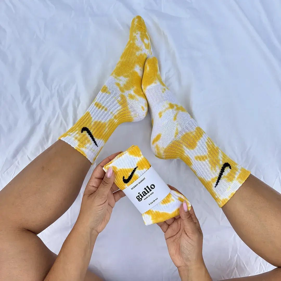 Giallo - Calzini Nike Tie Dye Polpaccio - SICKBOY MARKET