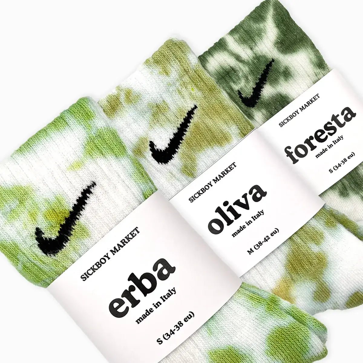 Green Pack - Set 3 Calzini Nike Tie Dye - SICKBOY MARKET