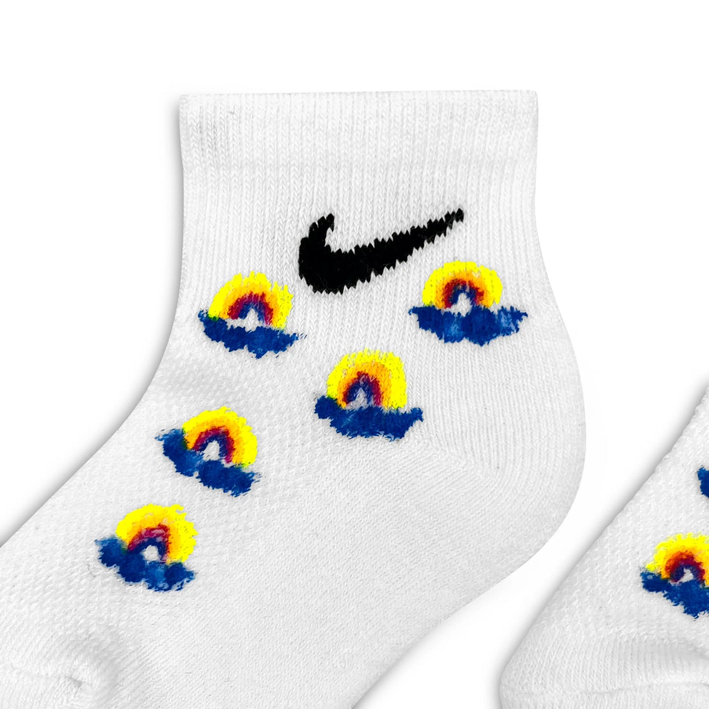 Arcobaleno - Calzini Nike Bimbo Dipinti a Mano
