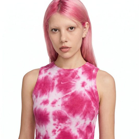Canotta Aderente Nike Tie Dye - Fucsia