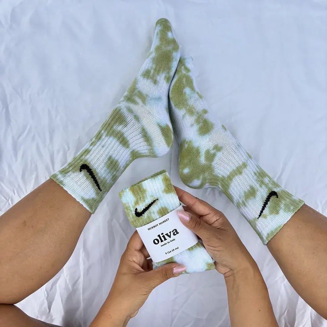 Oliva - Calzini Nike Tie Dye Polpaccio - SICKBOY MARKET