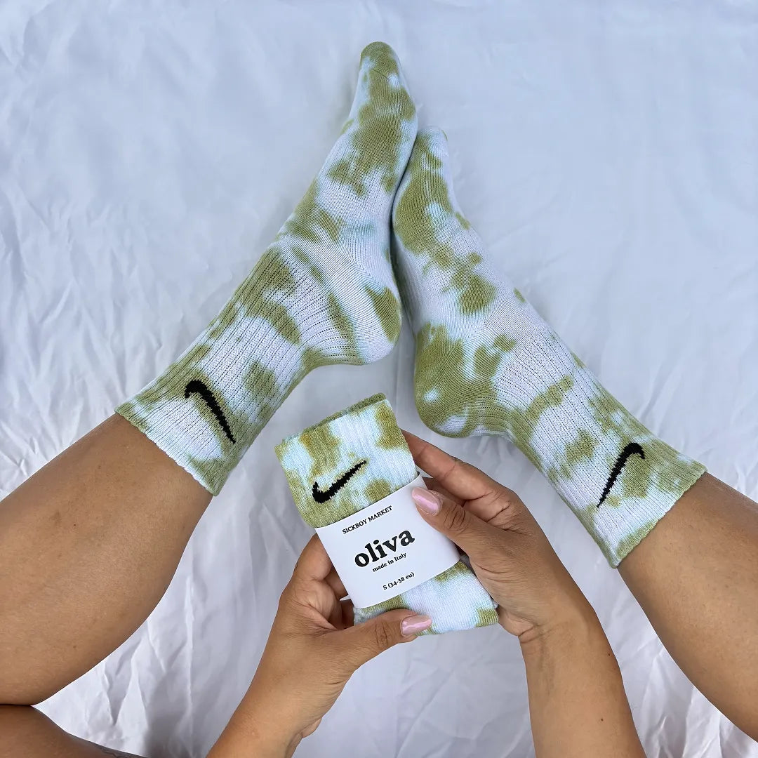 Oliva - Calzini Nike Tie Dye Polpaccio