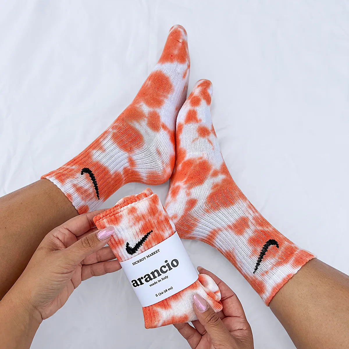 Arancio - Calzini Nike Tie Dye Polpaccio