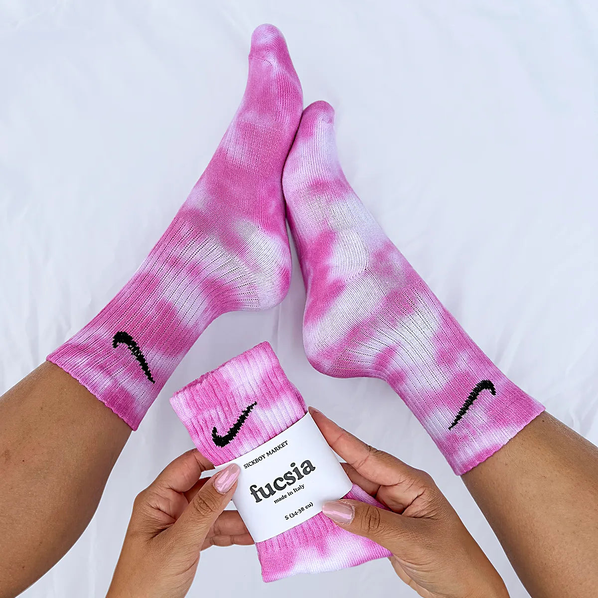 Fucsia - Calzini Nike Tie Dye Polpaccio