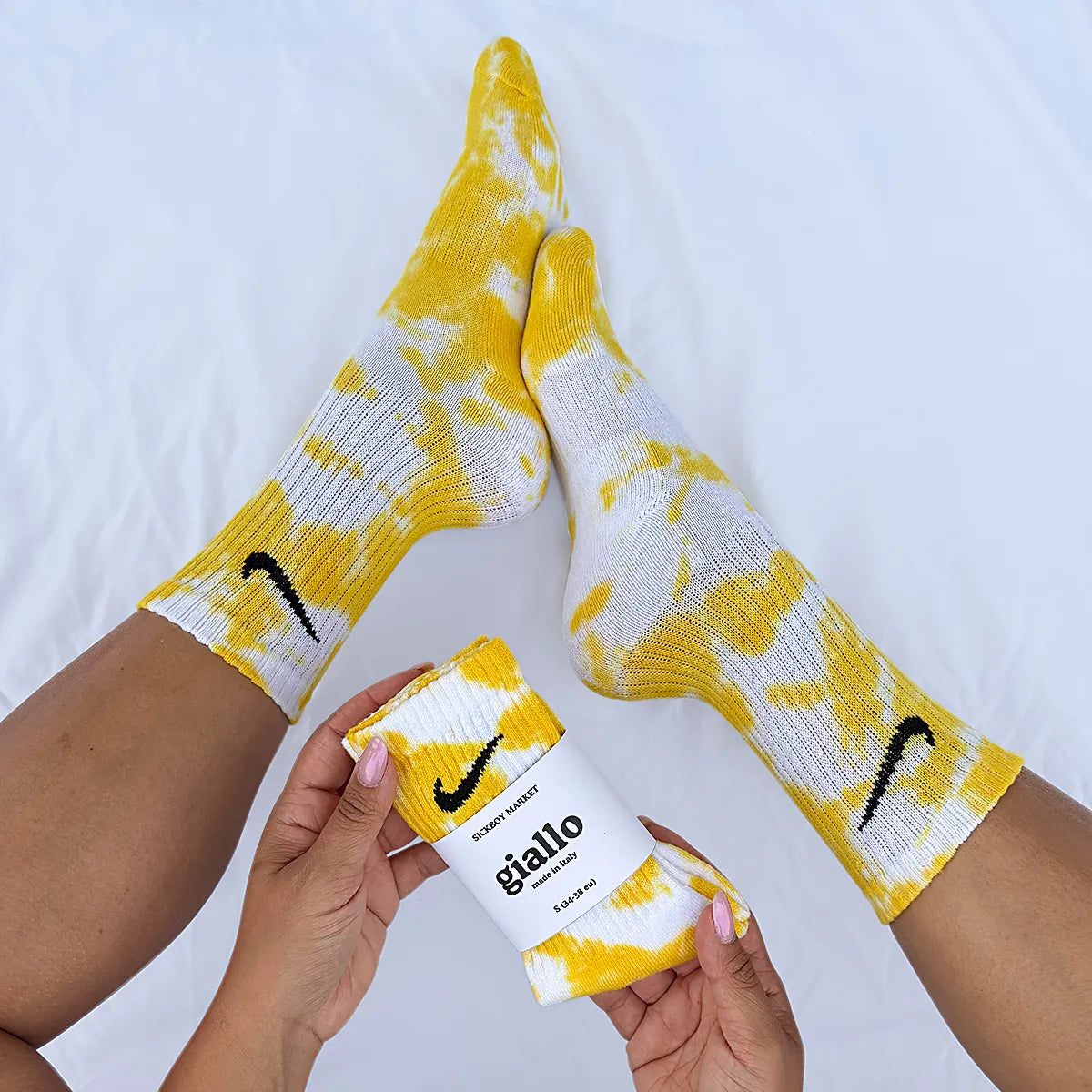 Giallo - Calzini Nike Tie Dye Polpaccio