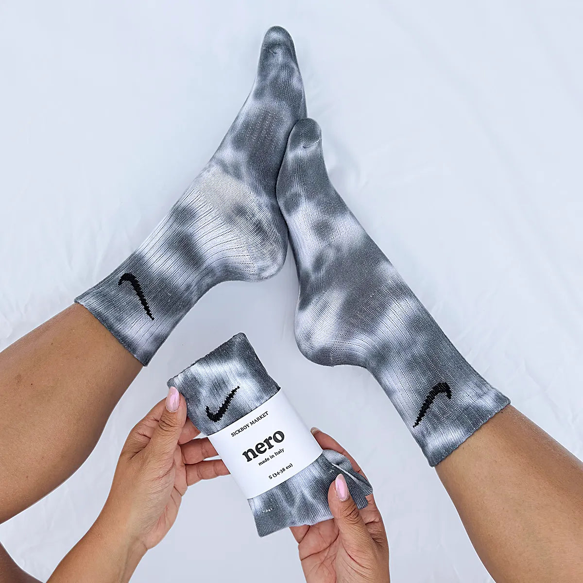 Nero - Calzini Nike Tie Dye Polpaccio