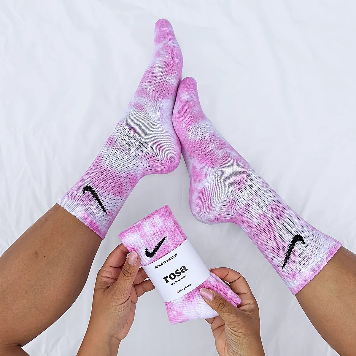 Rosa - Calzini Nike Tie Dye Polpaccio