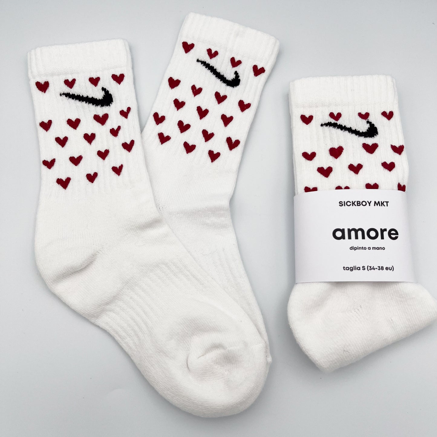 Amore - Calzini Nike Dipinti A Mano