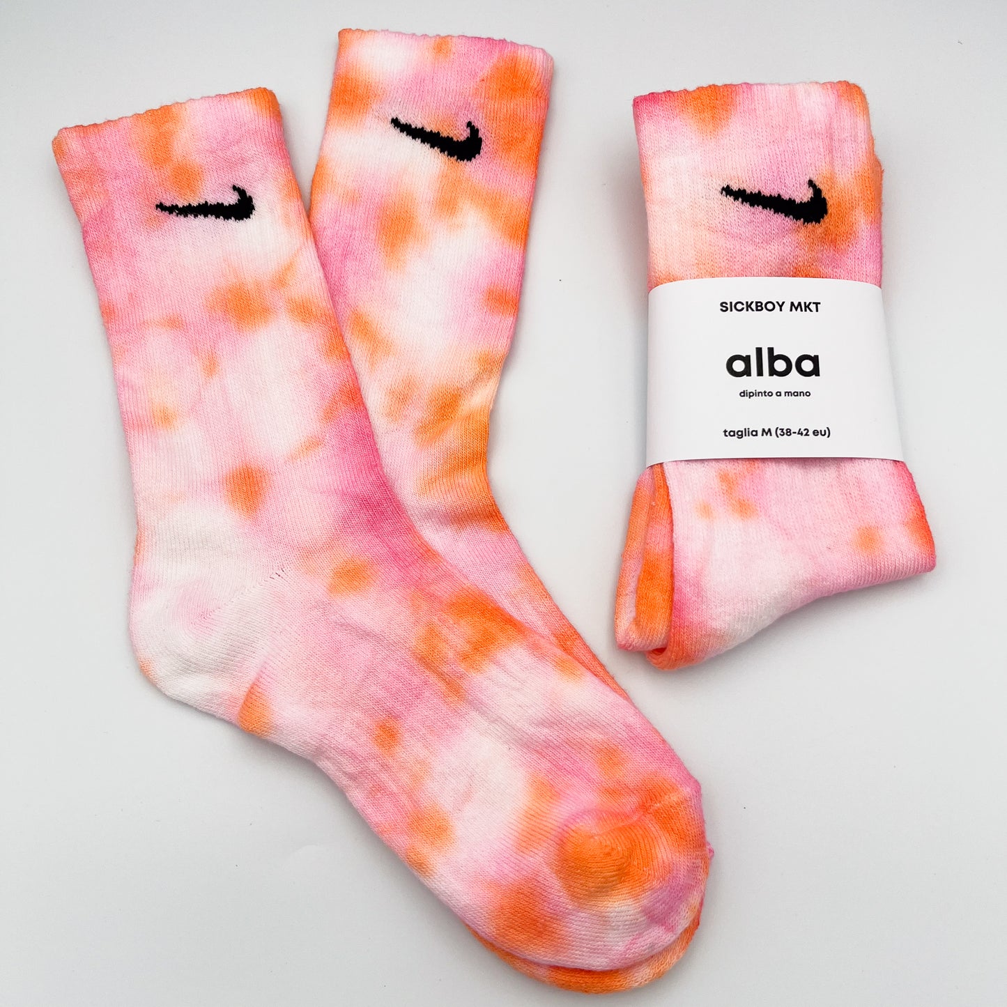 SICKBOY MARKET 'Alba' - Chaussettes Nike Tie Dye fabriquées en Italie