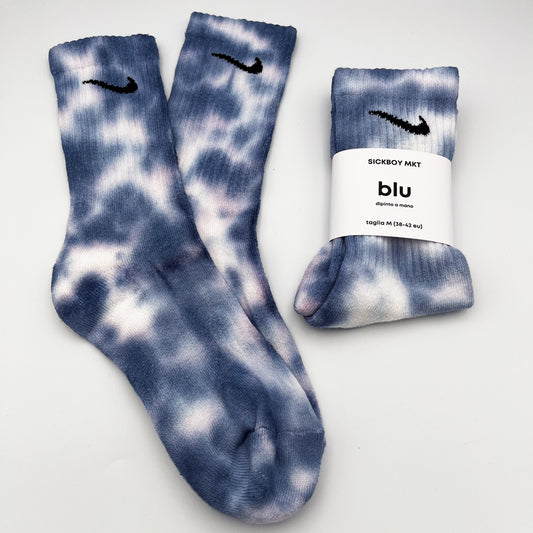 Blu - Calzini Nike Tie Dye Polpaccio