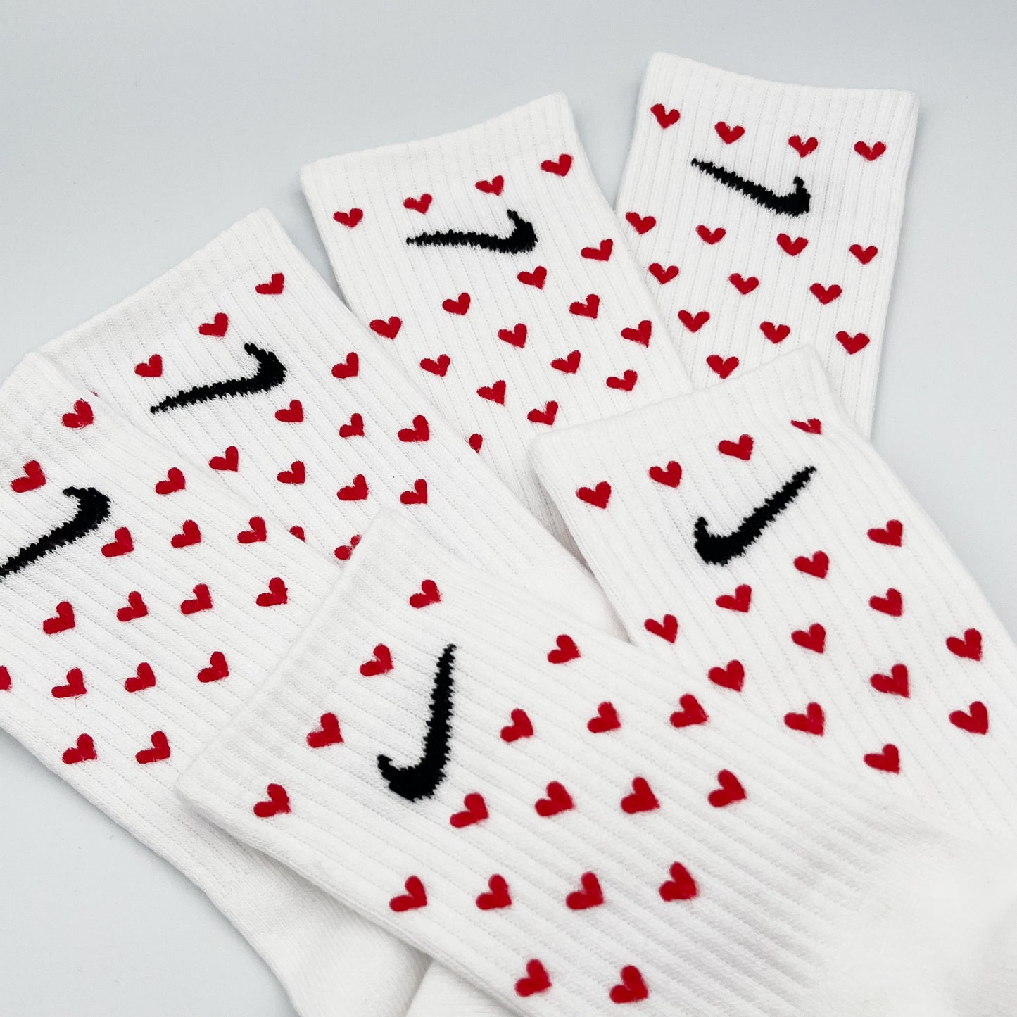 Love Pack - Set 3 Calzini Nike Dipinti a Mano