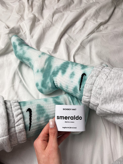 Smeraldo - Calzini Nike Tie Dye Polpaccio