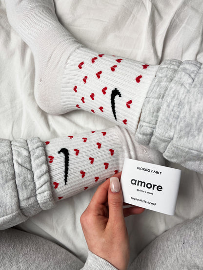 Amore - Calzini Nike Dipinti A Mano