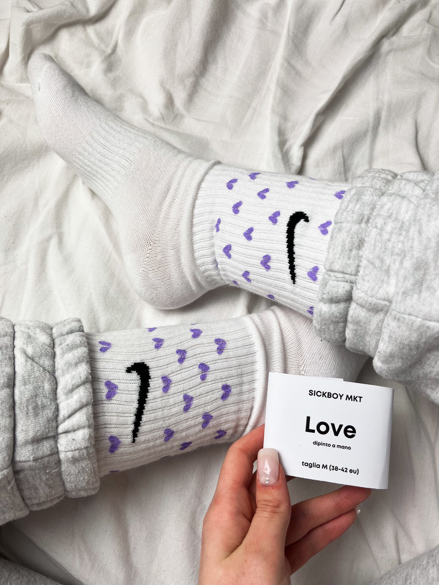 Love - Calzini Nike Dipinti A Mano