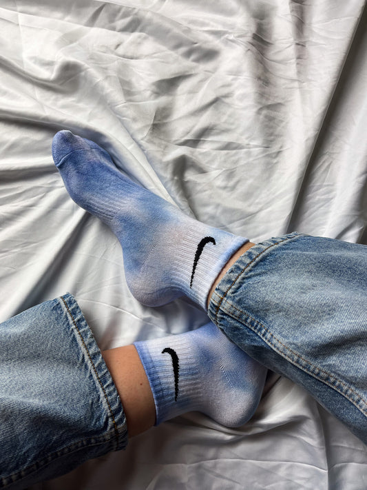 Blu - Calzini Nike Tie Dye Caviglia