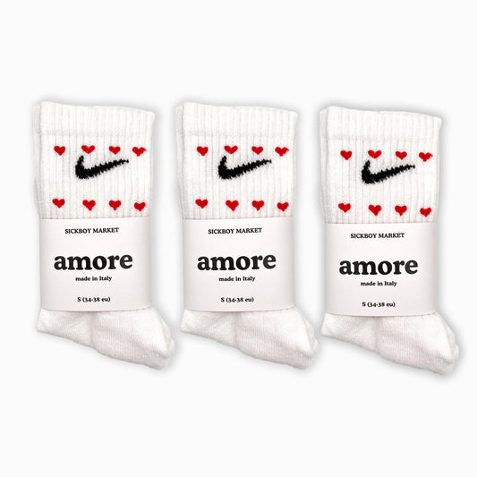 Love Pack - Set 3 Calzini Nike Dipinti a Mano