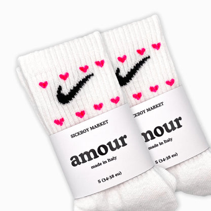 SICKBOY MARKET 'Amore' - Hand-painted Nike socks Made in Italy