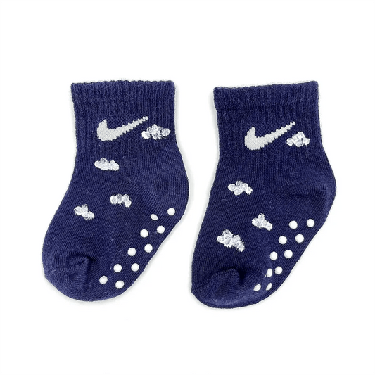 Bimbo Blu - Set 3 Calzini Nike Bebè Dipinti A Mano - SICKBOY MARKET