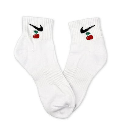 Cherry - Calzini Nike Ricamati Caviglia