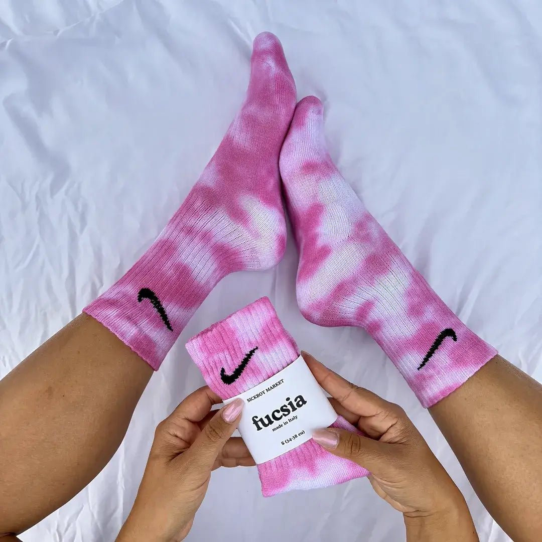 Fucsia - Calzini Nike Tie Dye Polpaccio - SICKBOY MARKET