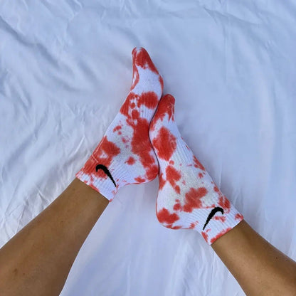 Fuoco - Calzini Nike Tie Dye Caviglia - SICKBOY MARKET