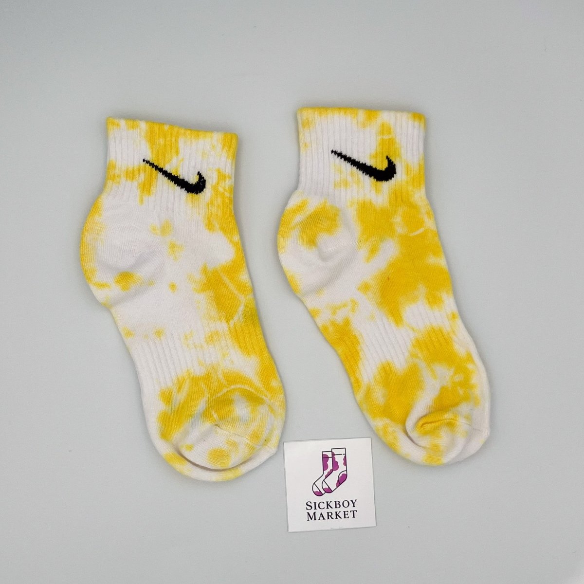 Giallo - Calzini Nike Tie Dye Caviglia - SICKBOY MARKET