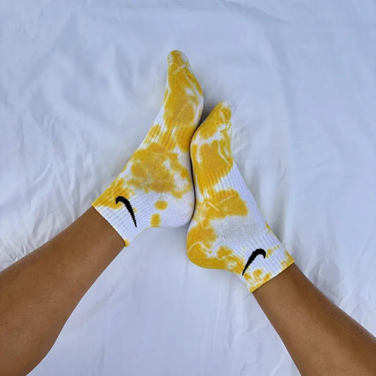 Giallo - Calzini Nike Tie Dye Caviglia - SICKBOY MARKET