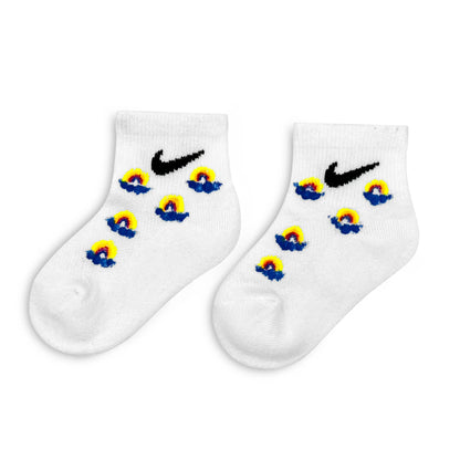 Arcobaleno - Calzini Nike Bimbo Dipinti a Mano