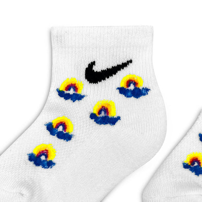 Arcobaleno - Calzini Nike Bimbo Dipinti a Mano