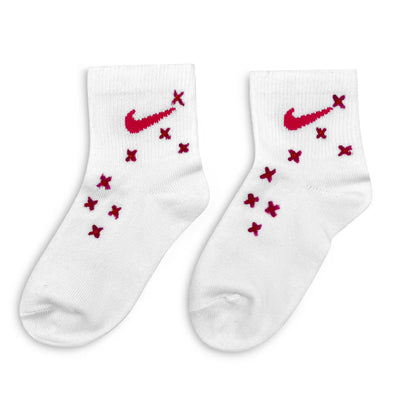 Fiore - Calzini Nike Bimbo Dipinti a Mano