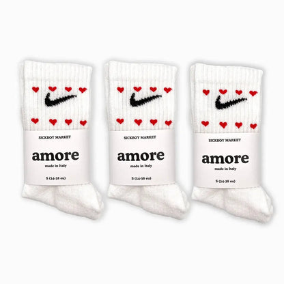 Love Pack - Set 3 Calzini Nike Dipinti A Mano - SICKBOY MARKET