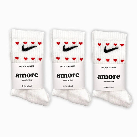 Love Pack - Set 3 Calzini Nike Dipinti A Mano - SICKBOY MARKET