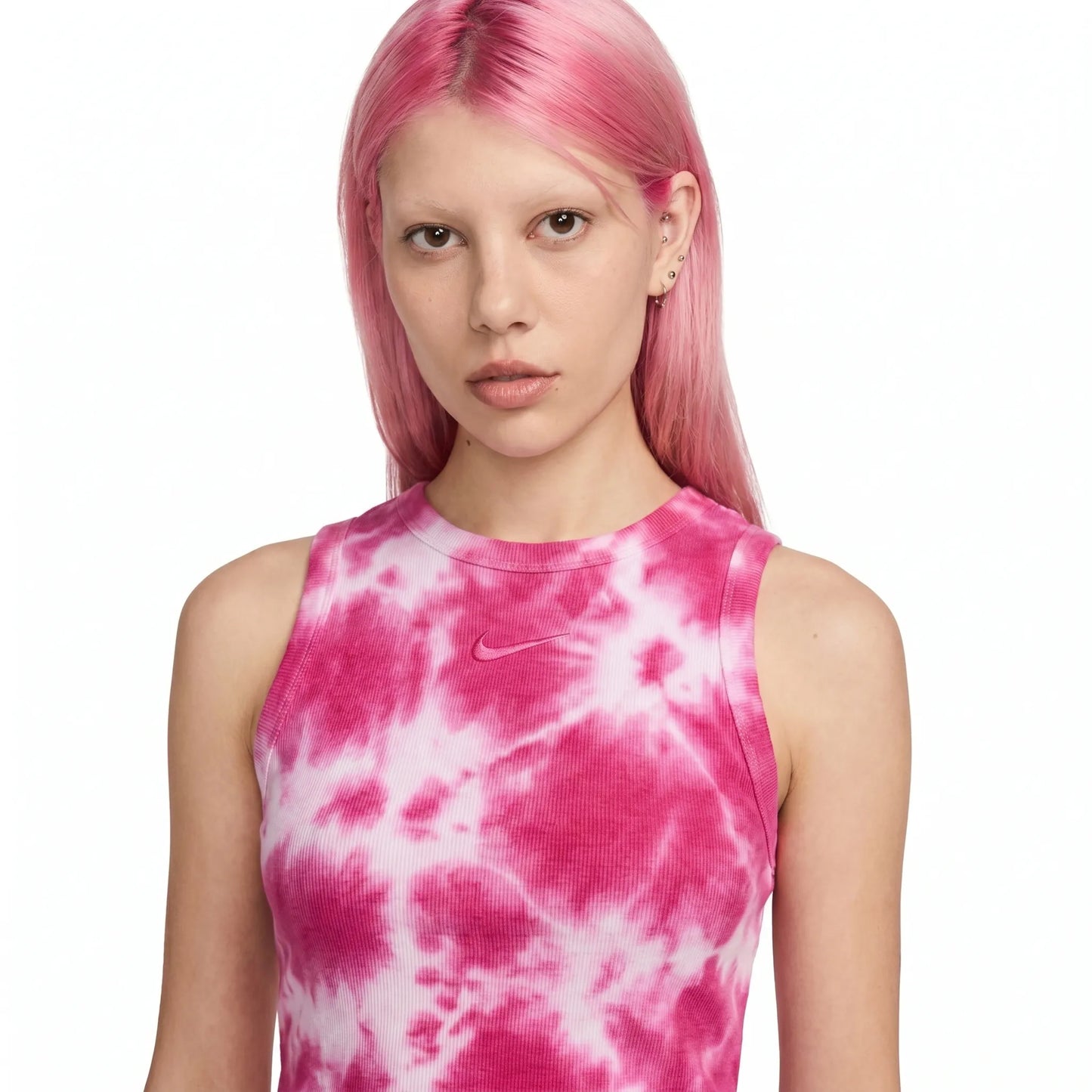 Canotta Aderente Nike Tie Dye - Fucsia