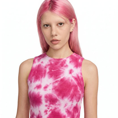 Canotta Aderente Nike Tie Dye - Fucsia