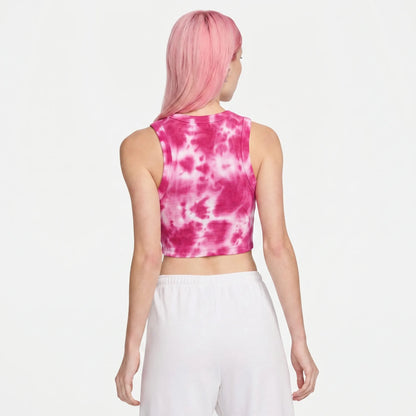 Canotta Aderente Nike Tie Dye - Fucsia