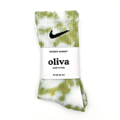Oliva - Calzini Nike Tie Dye Polpaccio - SICKBOY MARKET