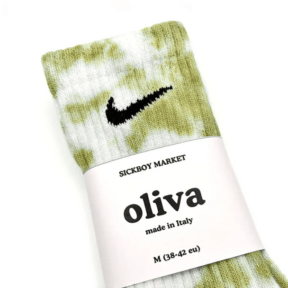Oliva - Calzini Nike Tie Dye Polpaccio - SICKBOY MARKET