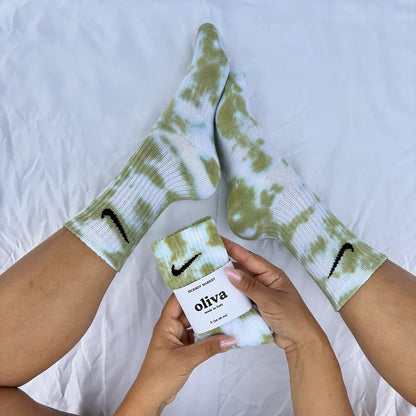 Oliva - Calzini Nike Tie Dye Polpaccio