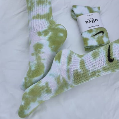 Oliva - Calzini Nike Tie Dye Polpaccio