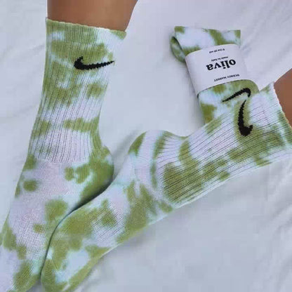 Oliva - Calzini Nike Tie Dye Polpaccio