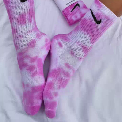 SICKBOY MARKET 'Rose' - Chaussettes Nike Tie Dye fabriquées en Italie