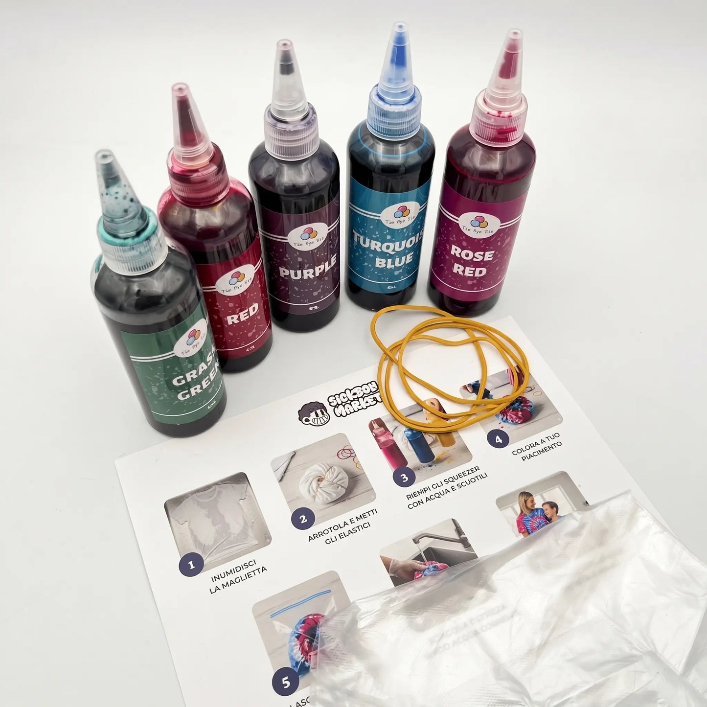 Kit Tie Dye - 5 colori