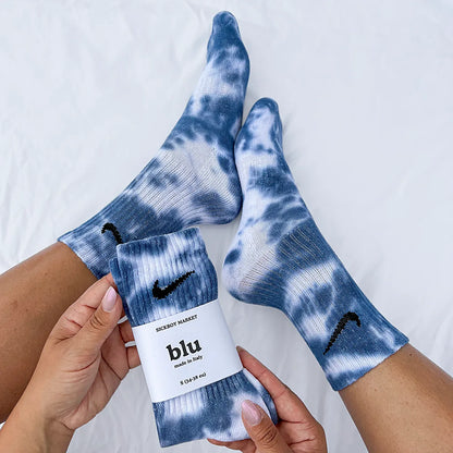 Blu - Calzini Nike Tie Dye Polpaccio